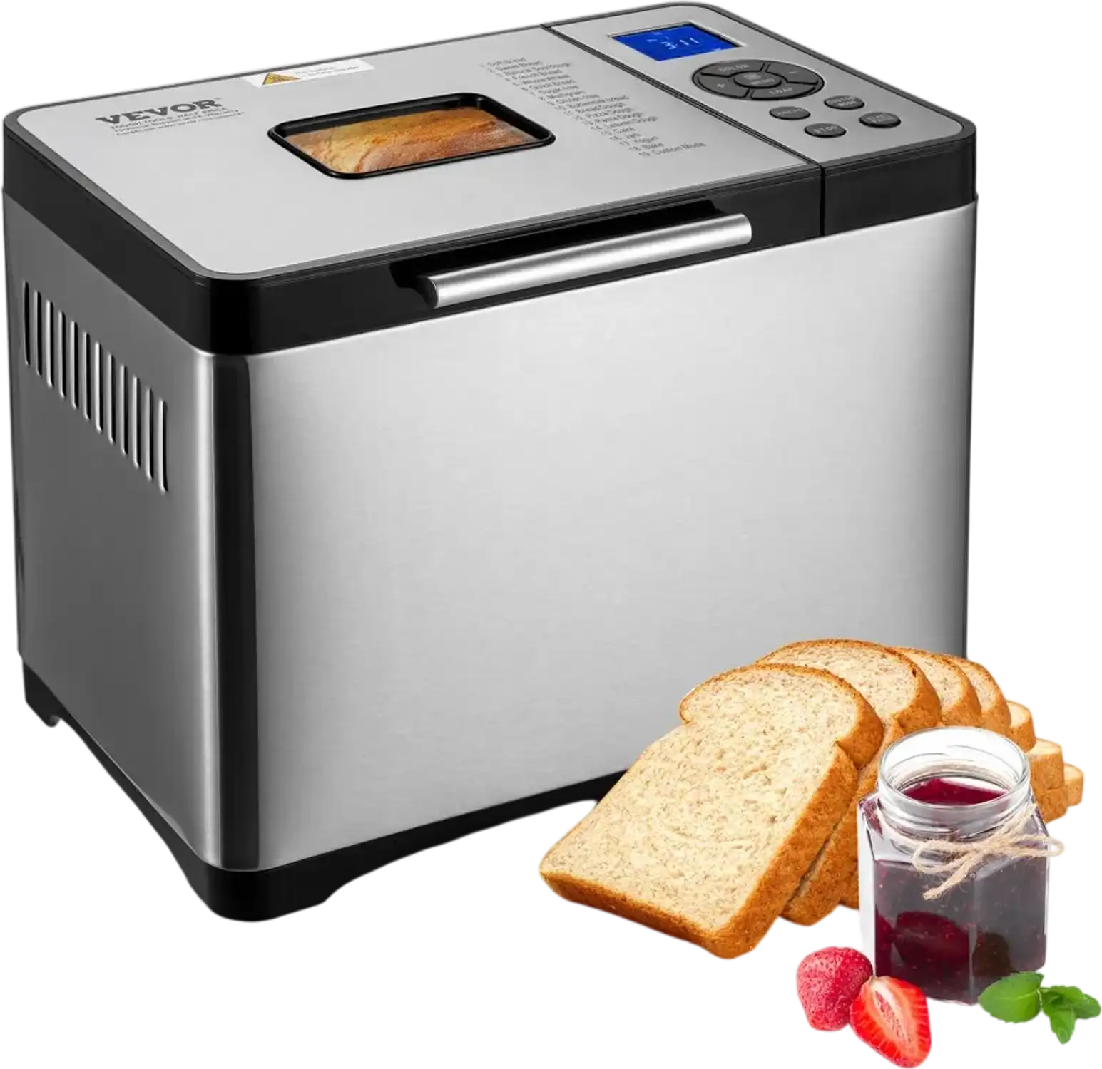 Vevor Bread Maker 2 lb 19-in-1 Automatic Bread Machine with Nonstick Ceramic Pan New