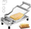 VEVOR Cheese Cutter with Wire, 0.39" & 0.78" Cheeser Butter Cutting Blade, Detachable Cheese Slicer Wire, Aluminum Alloy Commercial Cheese Slicer with 316 Stainless Steel Knife Wire, Kitchen Cooking