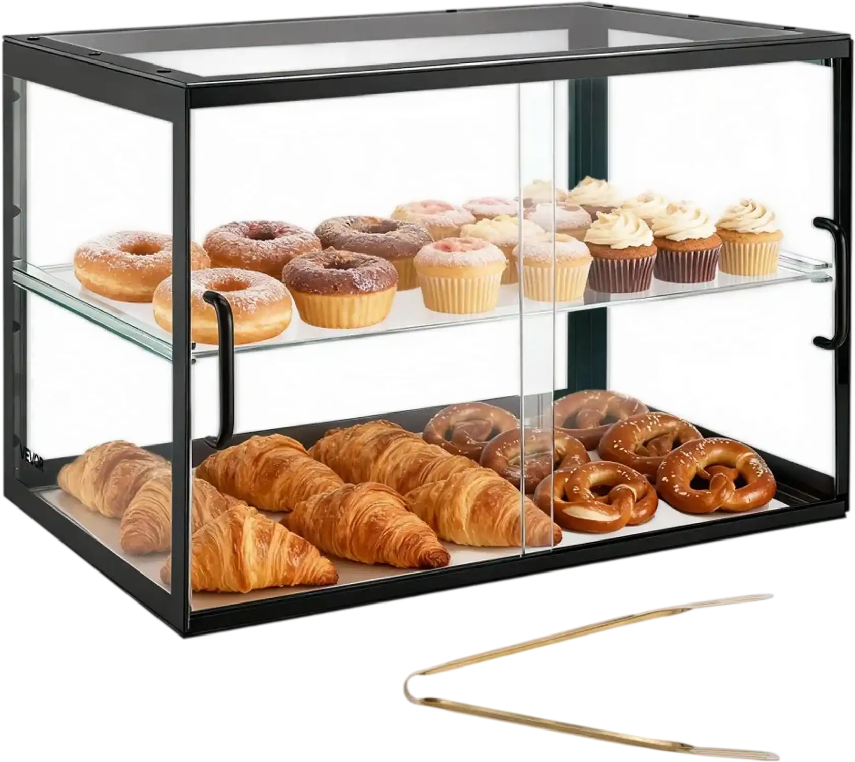 Vevor Bakery Display Case 2-Tier Countertop Pastry Cabinet 21.7