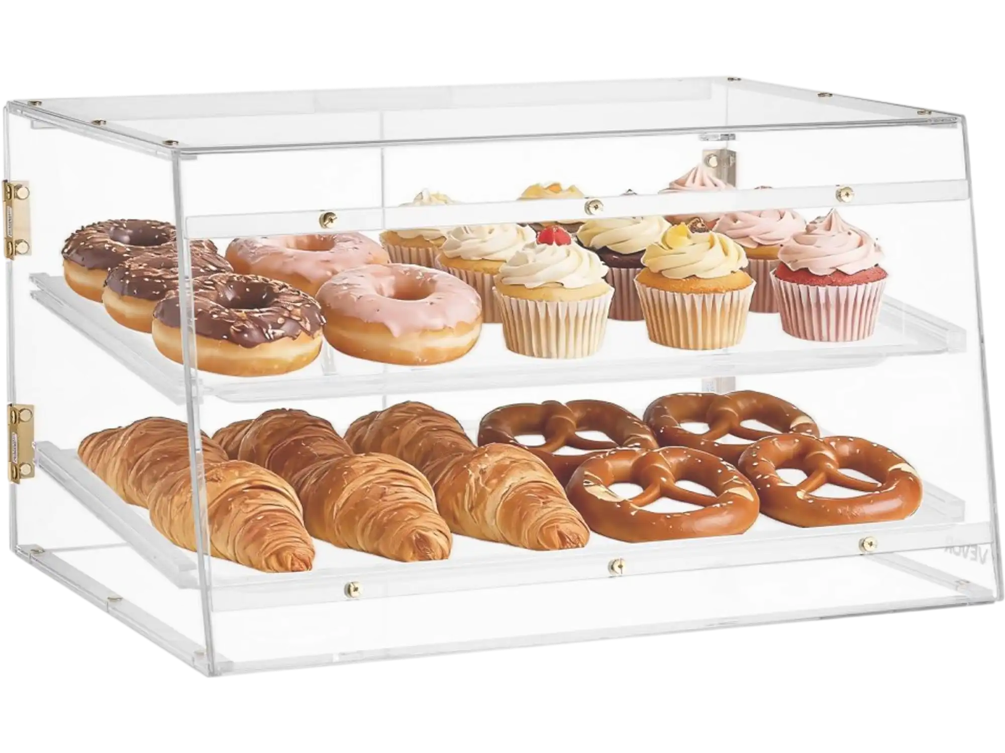 Vevor Bakery Display Case 2-Tier Countertop Pastry Cabinet 20.7