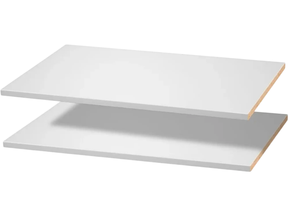 VEVOR Melamine Shelves, 2 Piece, Wooden Cabinet Shelves Cut to Size for Closet System, Replacement Cabinet Shelf, Versatile Use Wardrobe Board for Closets, Cabinets, or any custom Shelving Needs