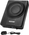 VEVOR 10" 300W Underseat Car Subwoofer, Slim Powered Car Subwoofers Under the Seat, Low Profile Audio Sub Built-in Amplifier, High/Low Level Input & Volume Controller for SUVs, Car, Truck, RV