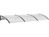 VEVOR Window Door Awning Canopy, 38" x 117" Door Canopy Exterior, UF50+ PC Sunshade Sheet Awnings, Outdoor Patio Awning Sun Shade, Transparent, Waterproof, for Sun Shutter, UV, Rain, Snow Protection