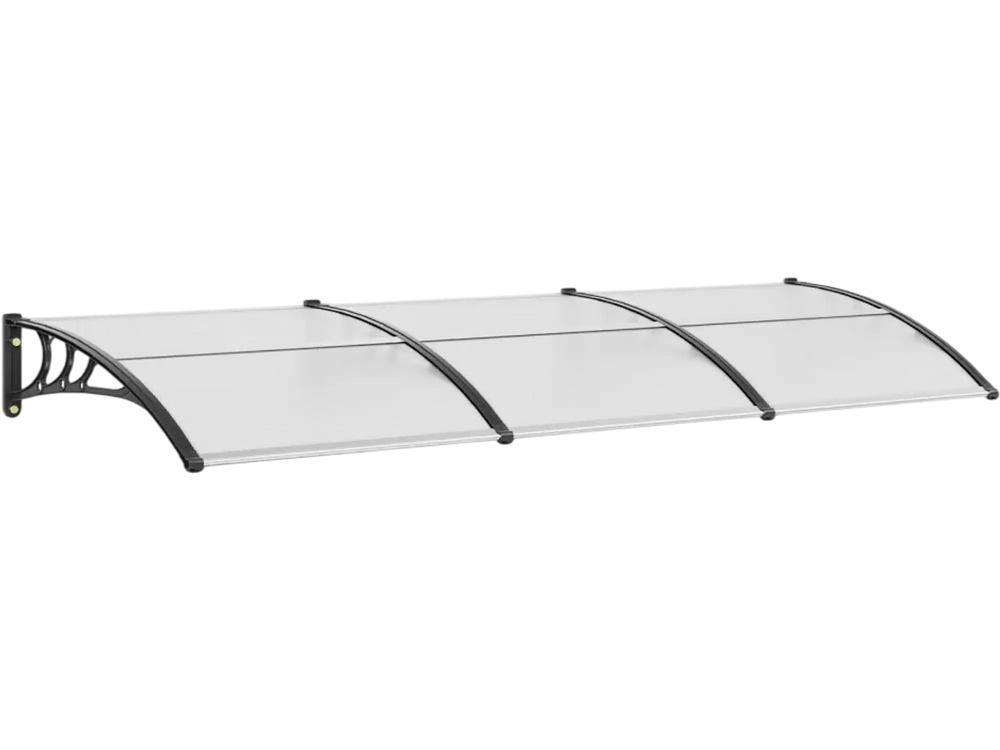 VEVOR Window Door Awning Canopy, 38" x 117" Door Canopy Exterior, UF50+ PC Sunshade Sheet Awnings, Outdoor Patio Awning Sun Shade, Transparent, Waterproof, for Sun Shutter, UV, Rain, Snow Protection