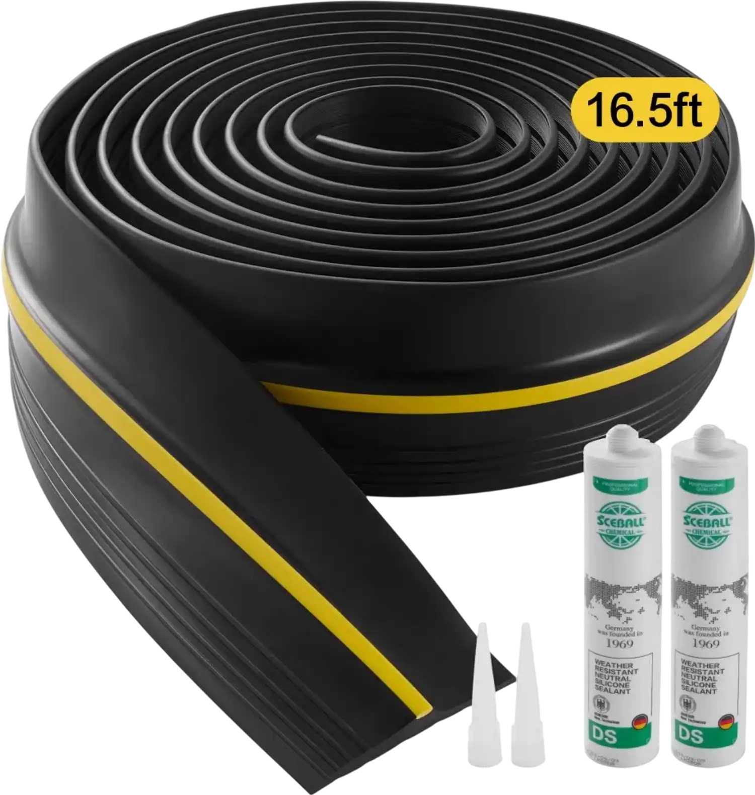 Vevor Garage Door Threshold Seal Strip 16.5' Waterproof PVC Bottom Weather Stripping New
