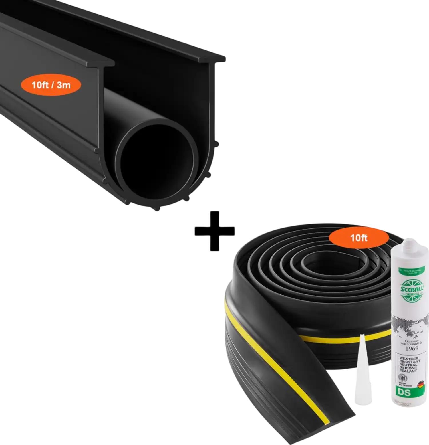 Vevor Garage Door Seal Kit 10' Threshold and Bottom Weatherstrip New