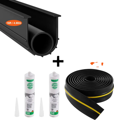 Vevor Garage Door Seal Kit 16' Weatherproof Threshold and Bottom Seals New