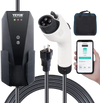 VEVOR Level 1+2 Portable EV Charger, 16 Amp 120V or 240V, Electric Vehicle Charger with 28-Foot Charging Cable NEMA 6-20P Plug NEMA 5-15 Adapter, Plug-in Home EV Charging Station for SAE J1772 EVs