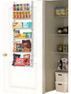 VEVOR Over the Door Pantry Organizer, 6-Tier Pantry Organization and Storage, Heavy-Duty Steel Hanging Spice Rack, Adjustable Wall Seasoning Shelves, for Home Kitchen Laundry Room Bathroom, White