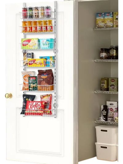 Vevor Door Pantry Organizer 6-Tier Over-the-Door Hanging Storage Rack White New