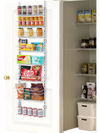 VEVOR Over the Door Pantry Organizer, 8-Tier Pantry Organization and Storage, Heavy-Duty Steel Hanging Spice Rack, Adjustable Wall Seasoning Shelves, for Home Kitchen Laundry Room Bathroom, White