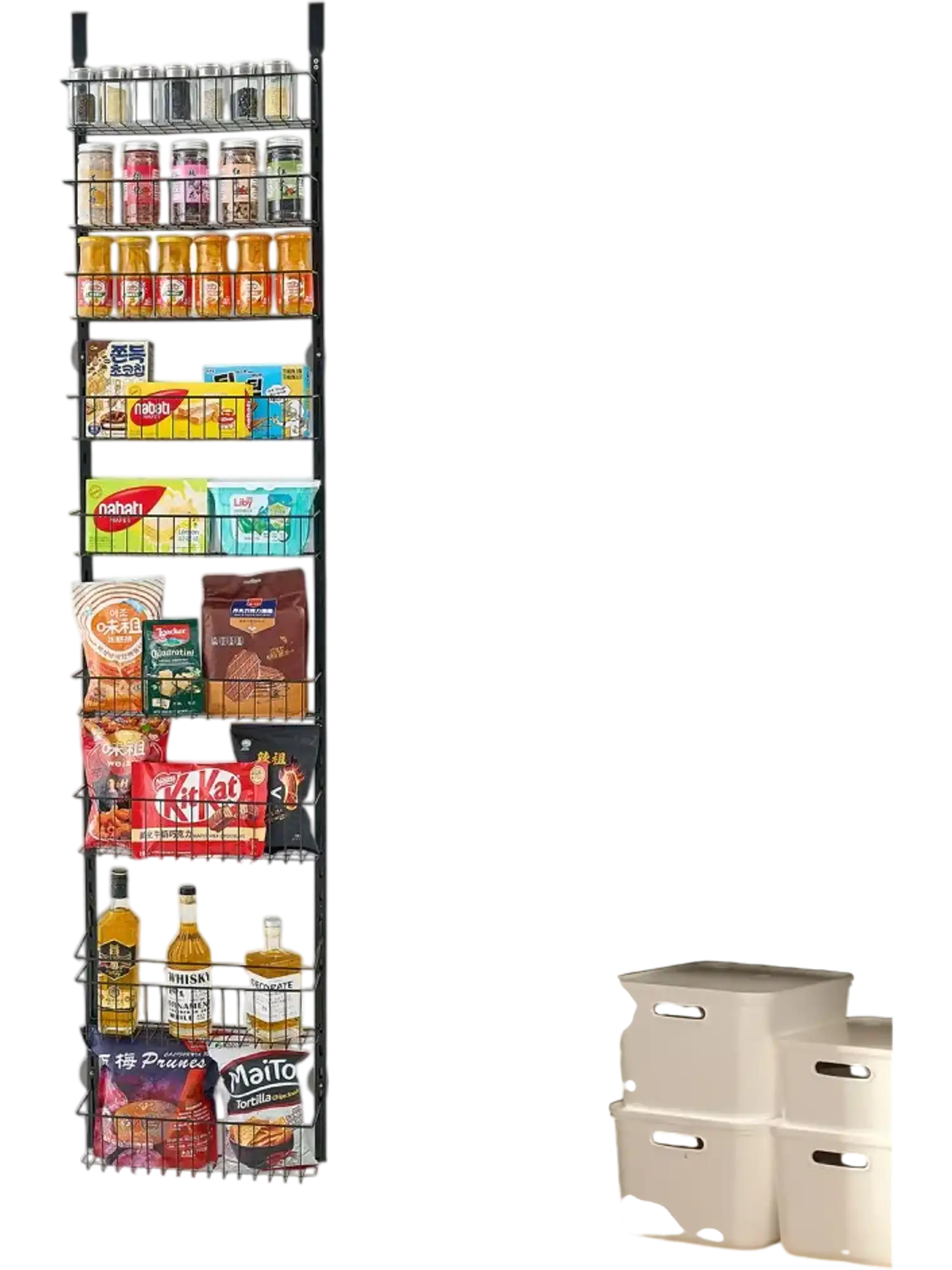 Vevor Pantry Organizer 9-Tier Over-the-Door Hanging Storage Rack New