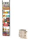 VEVOR Over the Door Pantry Organizer, 9-Tier Pantry Organization and Storage, Heavy-Duty Steel Hanging Spice Rack, Adjustable Wall Seasoning Shelves, for Home Kitchen Laundry Room Bathroom, Black