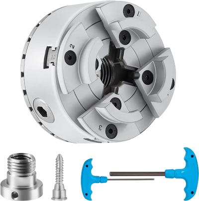 Vevor Lathe Chuck 4-Jaw Self-Centering 3.75