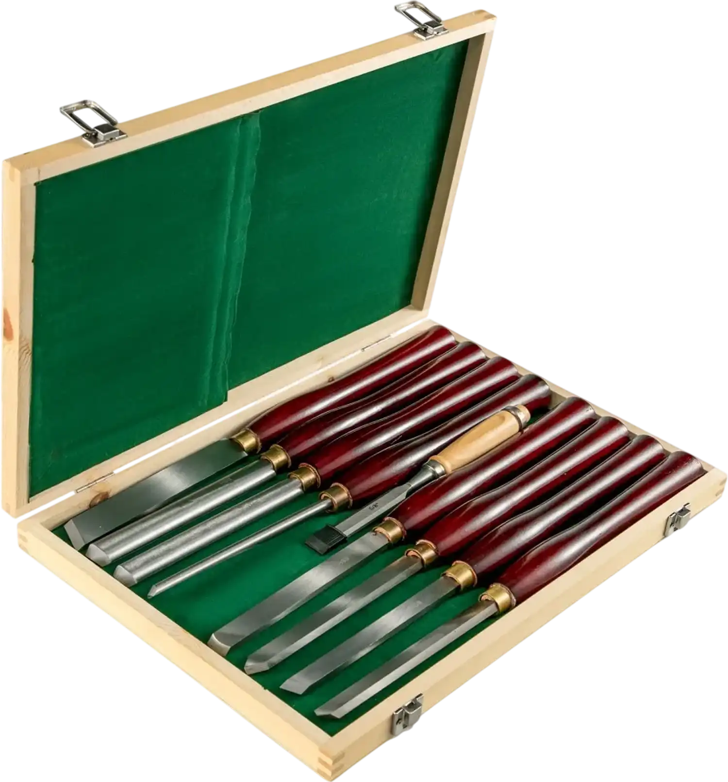 Vevor Wood Lathe Chisel Kit 8-Piece HSS Turning Tools with Wooden Case New