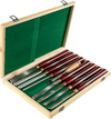 VEVOR 8-Piece Wood Lathe Chisel Kit, HSS Steel Blades, Woodworking Turning Tools with Wooden Storage Case, Ideal for Wood, Root, and Furniture Carving - Red