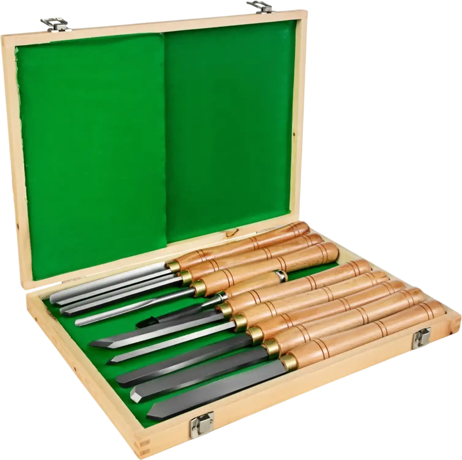 Vevor Wood Lathe Chisel Set 8-Piece HSS Steel Turning Tools with Wooden Storage Case New