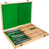 VEVOR 8 Piece Wood Lathe Chisel Set, HSS Steel Wood Carving & Cutting Tools for Hardwood, Includes Bonus Chisel & Wooden Storage Case