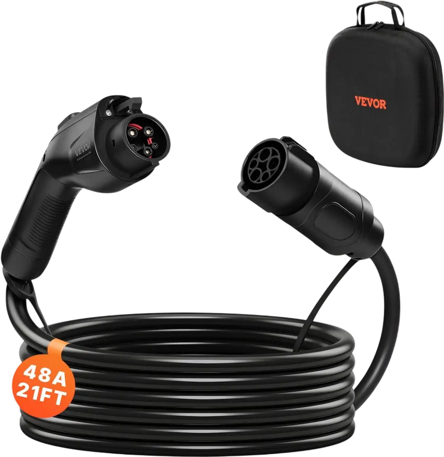 Vevor EV Charger Extension Cable 48A 21' J1772 Level 1/Level 2 New