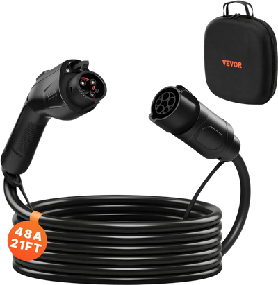 Vevor EV Charger Extension Cable 48A 21' J1772 Level 1/Level 2 New
