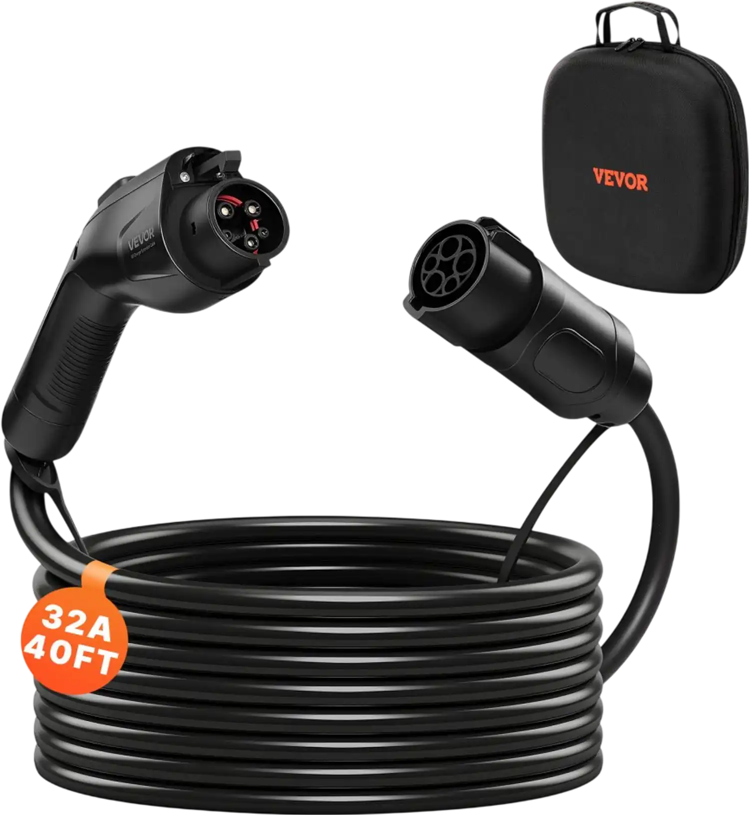 Vevor EV Charger Extension Cable 32A 40' J1772 Level 1/Level 2 IP66 New