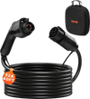 VEVOR EV Charger Extension Cable, 32Amp 40 ft J1772 Extension Cord Compatible with 120V-240V SAE J1772 Electric Vehicle Chargers, Level 1/Level 2 IP66 Heavy Duty Car Charging Cable with Carrying Bag