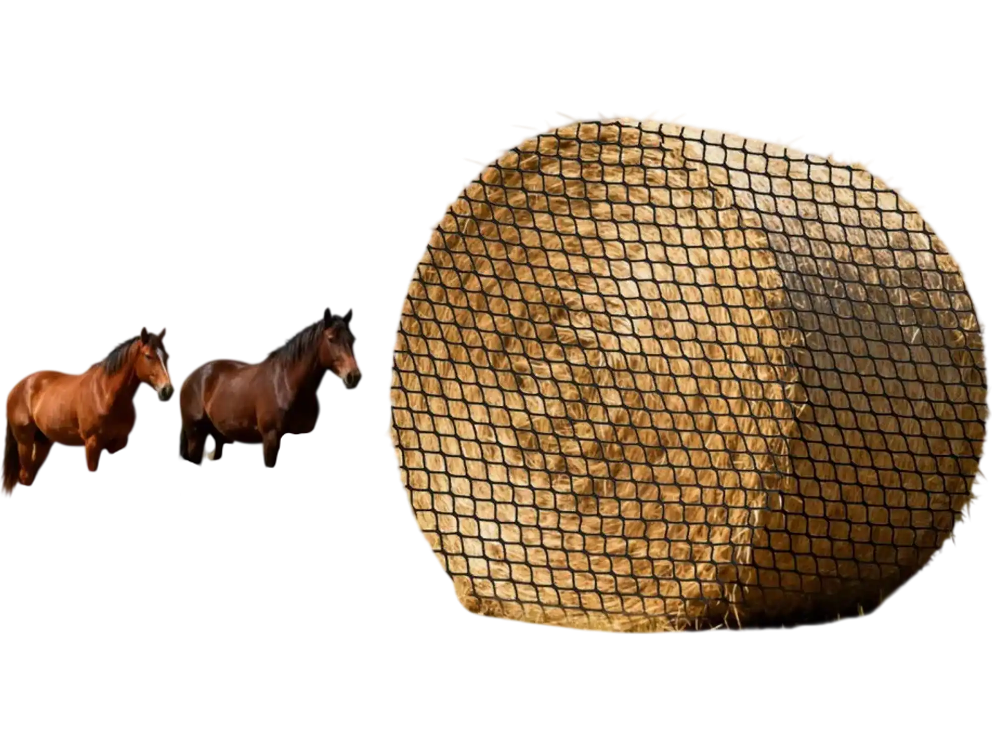 Vevor Hay Net Round Bale Slow Feeder for Horses 4.92' x 4.92' x 4.92' New