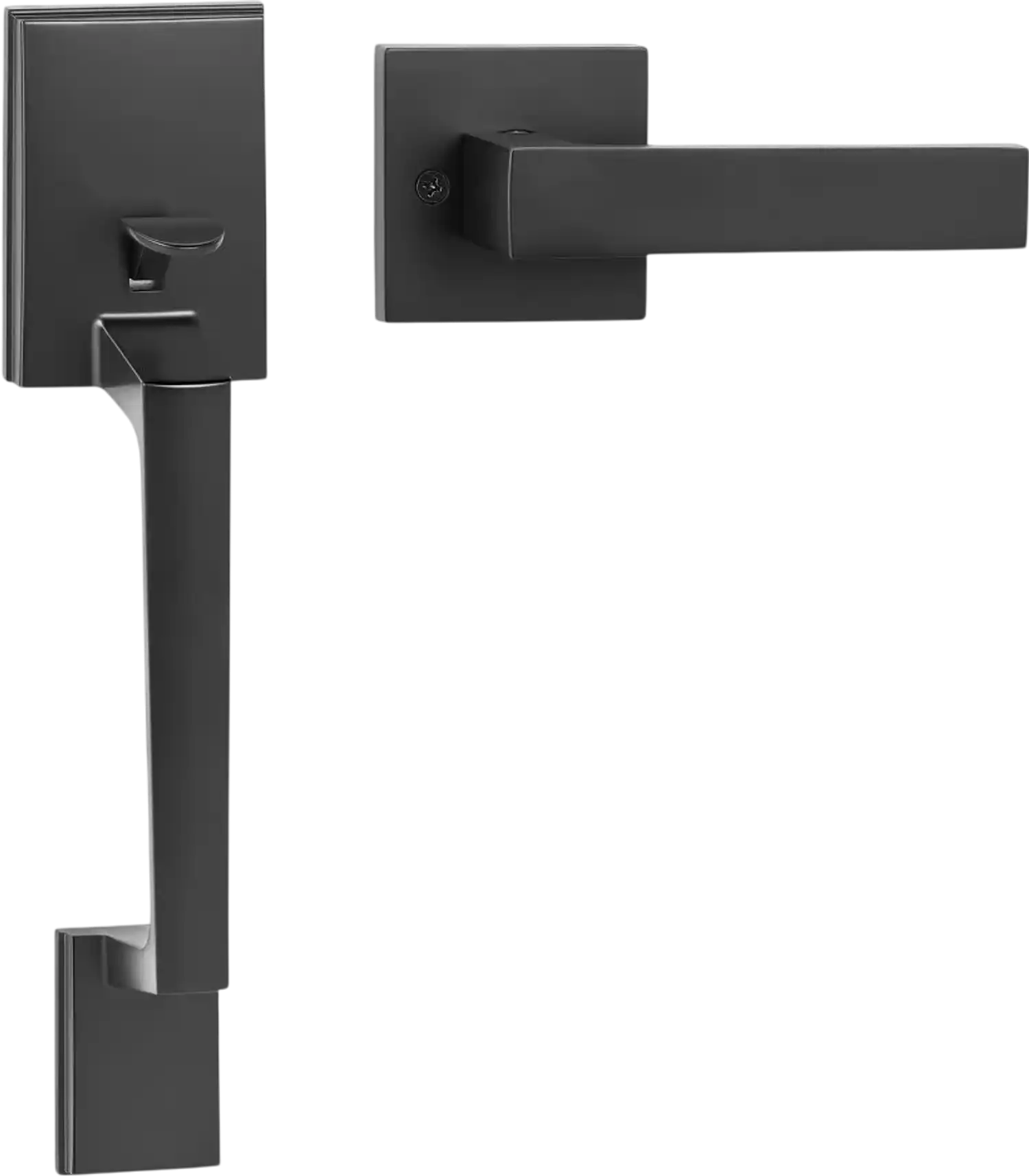 Vevor Front Door Handle Square Entry Handle Set with Lever Matte Black New