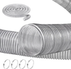 VEVOR Dust Collection Hose, 4'' x 50', Thickened PVC Material Puncture-Resistant Flexible Clear Hose with Carbon Steel Wire Coil 4 x 304 Stainless Clamps, for Table Saw, Band Saw, Planer, Jointer