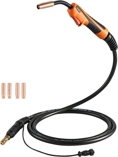 Vevor MIG Welding Gun 100A 10' Cable Replacement for Lincoln Magnum 100L with 5 Contact Tips New