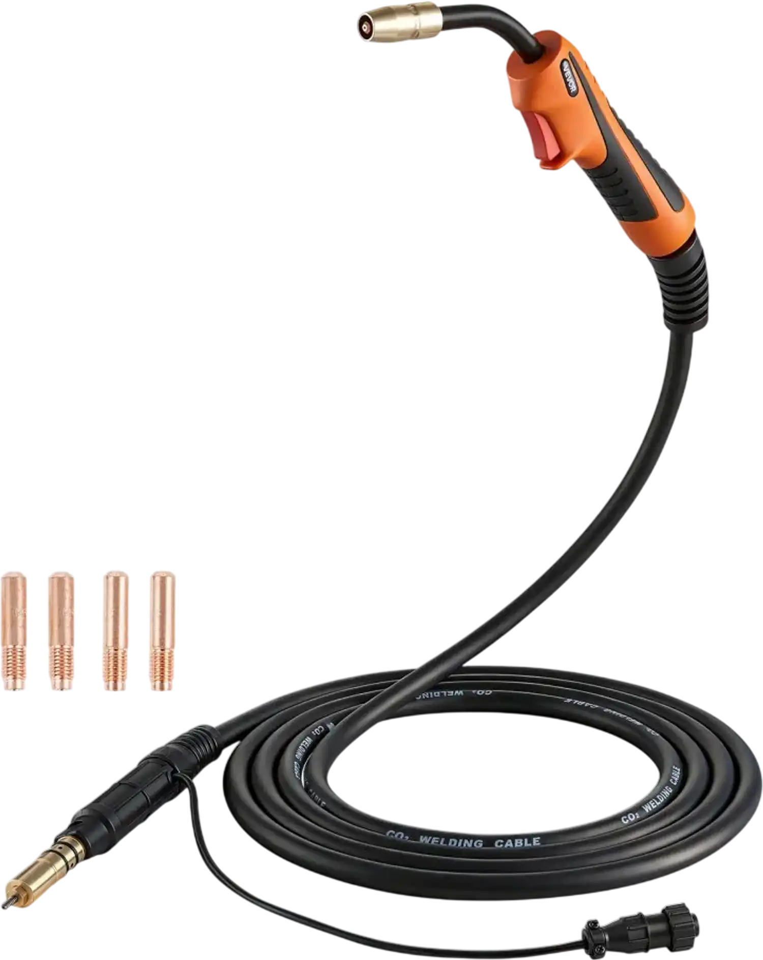 Vevor MIG Welding Gun 150A 15' Copper Cable Replacement for Miller M-15/M-150 with 5 Contact Tips New