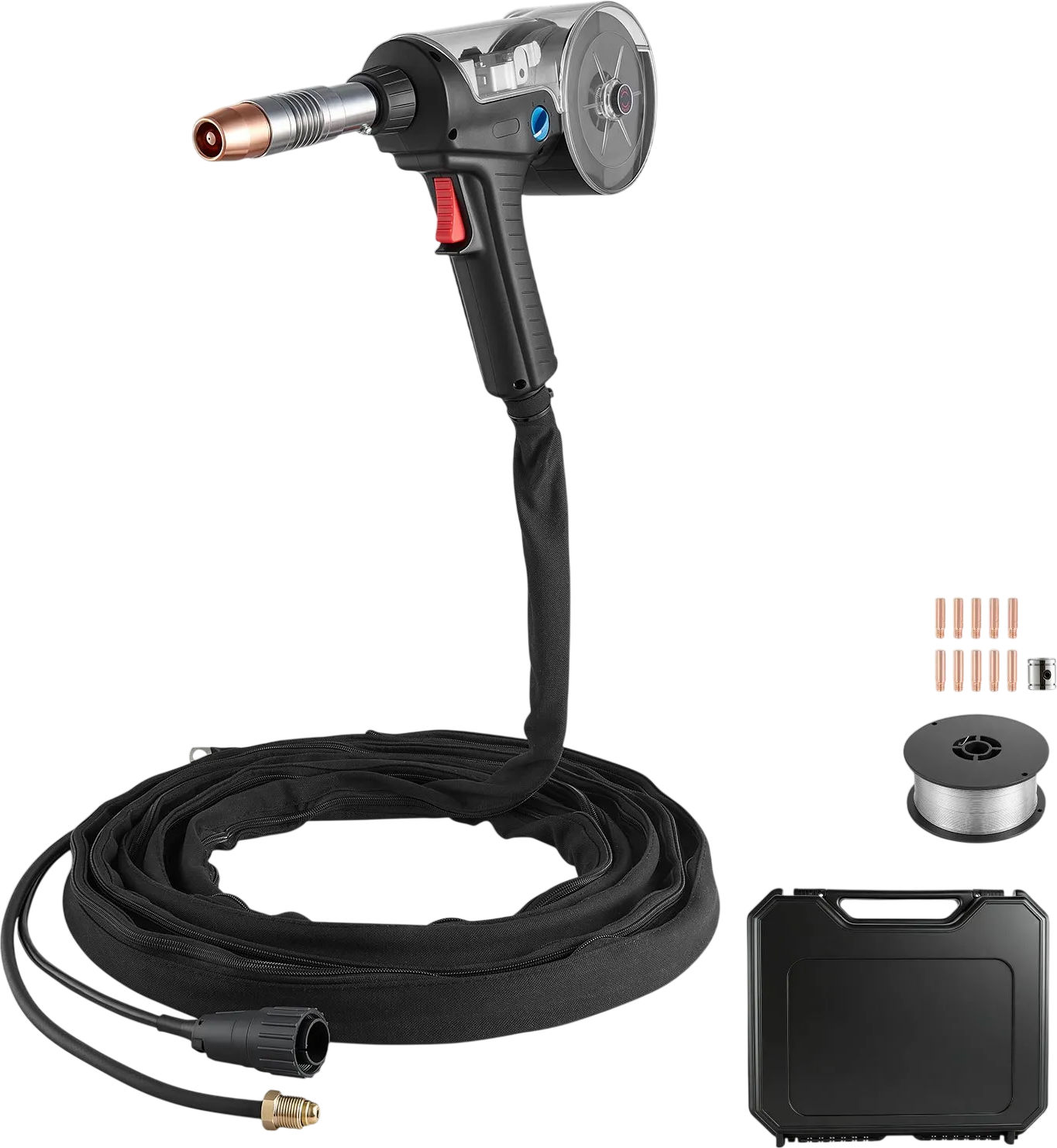 Vevor Spool Gun 160 Amp with 20' Cable 11 MIG Contact Tips for Miller Spoolmate 200 Series New
