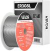 VEVOR Solid MIG Welding Wire, ER308L 0.03-inch 2 LBS, Low Spatter Stainless Steel Welding Wire with High Feedability for All-Position Gas Shielded Welding