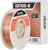 VEVOR Solid MIG Welding Wire, ER70S-6 0.023-inch 10 LBS, Low Spatter Mild Steel Welding Wire with High Deoxidizers for All-Position Gas Shielded Welding
