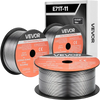VEVOR Flux Core MIG Welding Wire, E71T-11 0.035-inch 1 LBS, Gasless Mild Steel Welding Wire with Low Spatter for All Position Arc Welding, Self-Shielded for Outdoor Use (Pack of 3 Rolls)