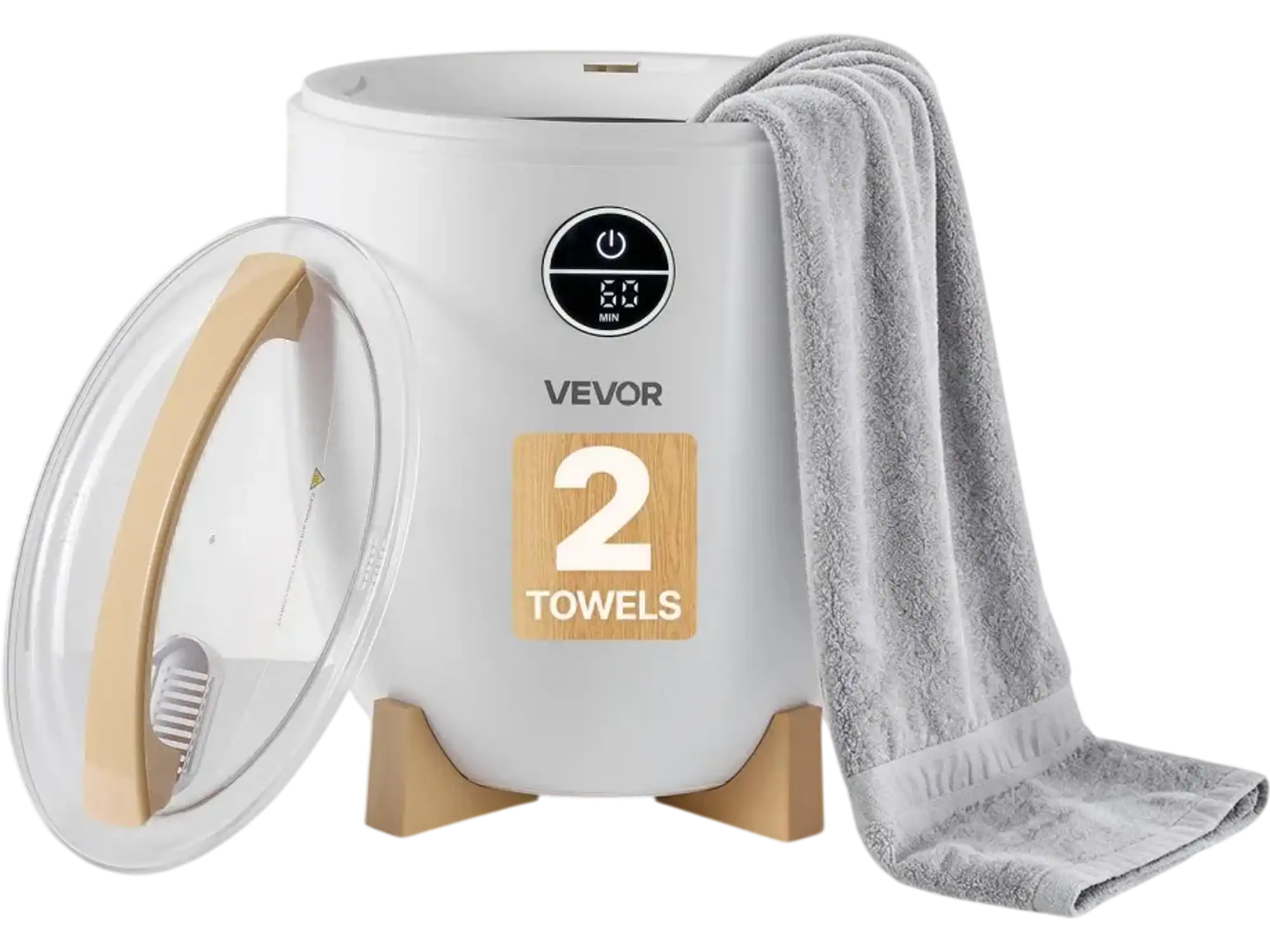 Vevor Towel Warmer 12L Heated Bucket with LED Display White New