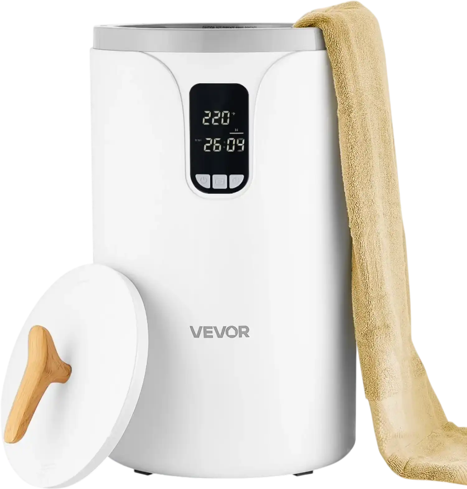 Vevor Towel Warmer Bucket 20L 3-Level Heat Timer White New