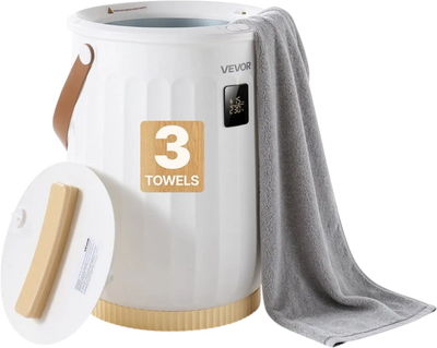 Vevor Towel Warmer Heated 20L Bucket with LED Display White New