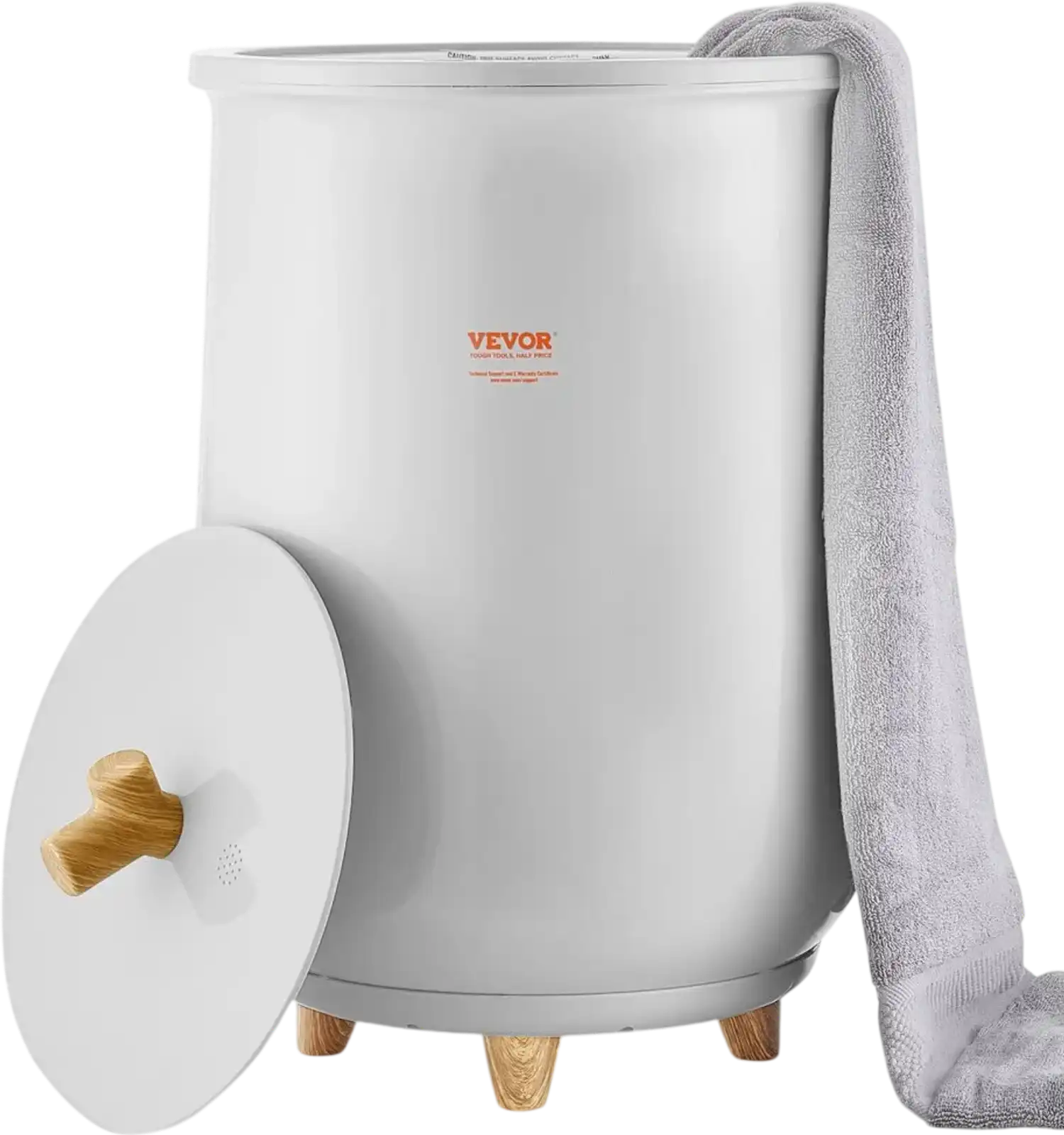 Vevor Towel Warmer 20L Gray Spa Bucket with LED Light, Timer & Temperature Settings New