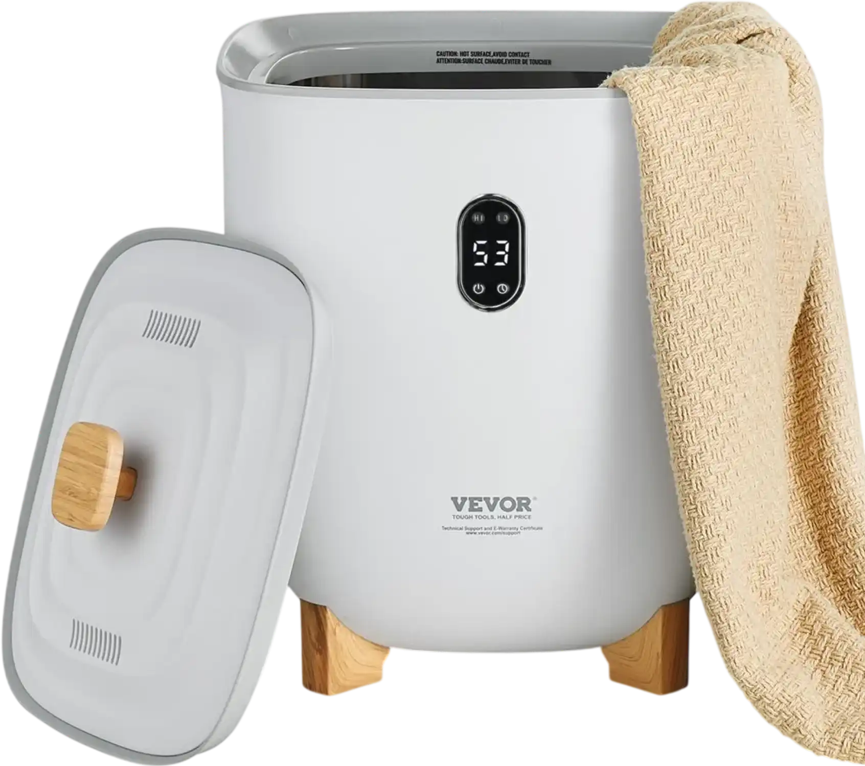 Vevor Towel Warmer Bucket 25 L Gray with Auto Shut Off New