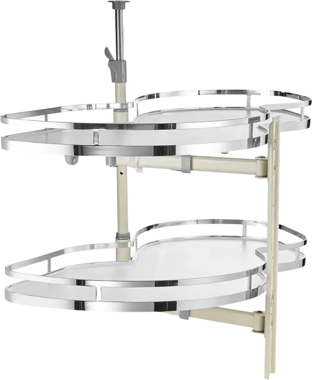VEVOR Swing Right Blind Corner Cabinet, Pull Out Organizer for 36 inch Width Blind Cabinet, 2 Tier Height Adjustable Swing Tray, Soft Close Kitchen Cloud Blind Organizer, Right Open