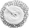 VEVOR Windlass Anchor Rode and Chain, 5/16" x 15' Boat Anchor Chain and 1/2" x 200' Nylon Rope, 2373 lbs. WLL/7120 lbs. BS, Galvanized Anchor Lead Chain and Nylon 3-Strand Rope for Boat Anchor System