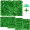 VEVOR Artificial Boxwood Panel UV 4pcs Boxwood Hedge Wall Panels Artificial Grass Backdrop Wall 24X16\" 4 cm Green Grass Wall Fake Hedge for Decor Privacy Fence Indoor Outdoor Garden Backyard