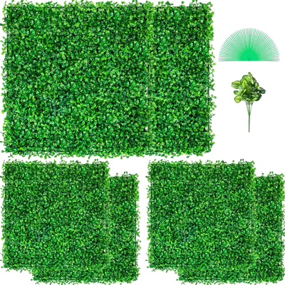 Vevor Artificial Boxwood Panel UV 6pcs Hedge Wall Panels 20