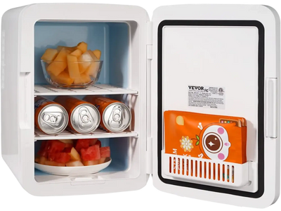 Vevor Mini Fridge 10L 12-Can Skincare Beverage Refrigerator White New