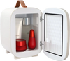 Vevor Mini Skin Care Fridge, 4 L/6 Can Cute Makeup Fridge for Cosmetics Beverage Fruit Milk, AC/DC Cooler & Warmer, Mute Tiny Refrigerator for Bedroom Office Dorm Desk Car, ETL Certified, White