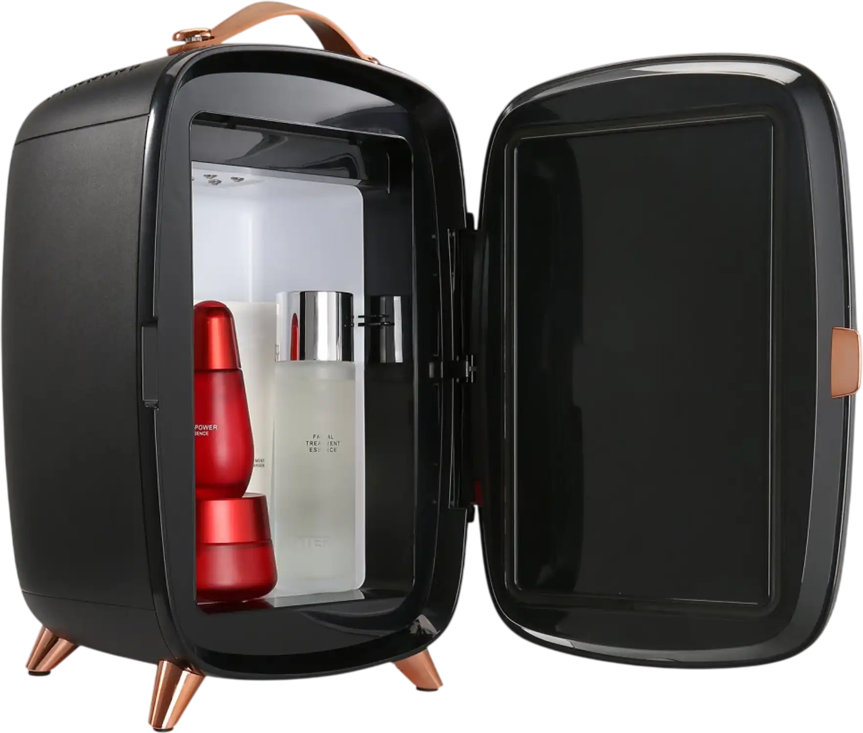 Vevor Mini Fridge 6L Skincare Refrigerator with LED Light and HD Mirror Black New