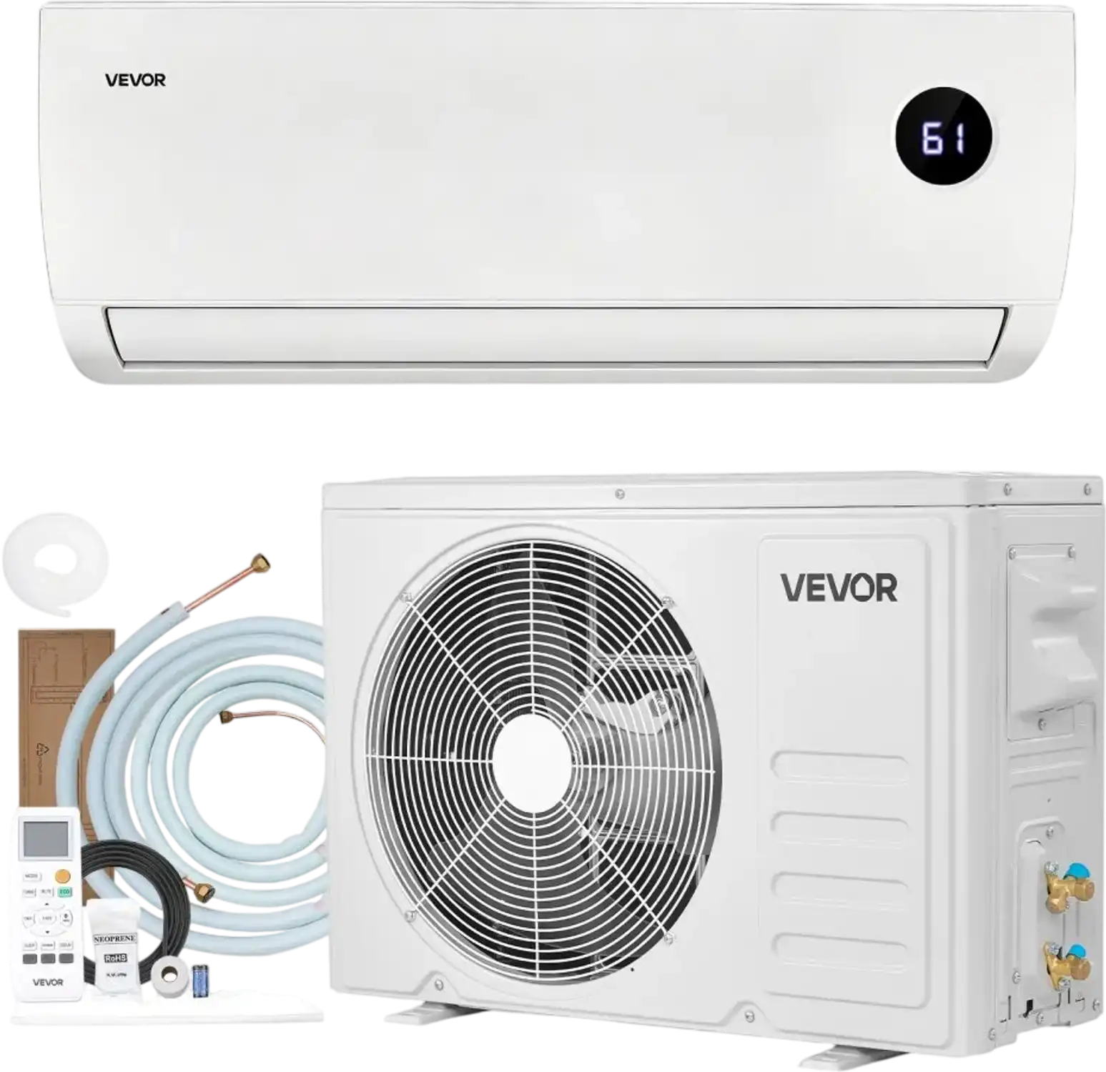 Vevor Mini Split Air Conditioner 9000 BTU 115V Inverter Cooling & Heating System New