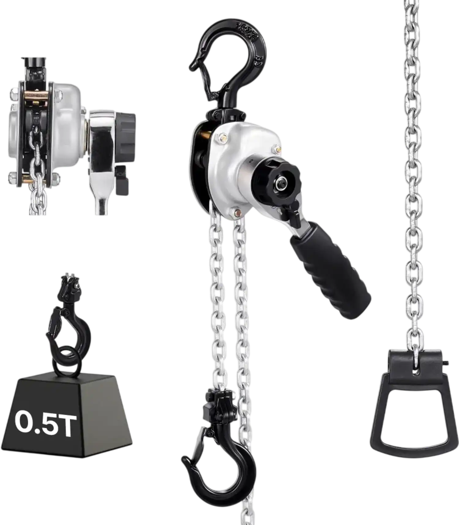 Vevor Manual Lever Hoist 1/2 Ton 1100 lbs 5' G80 Chain New