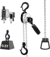 VEVOR Manual Lever Chain Hoist, 1/2T 1100LBS Capacity Heavy Duty Come Along, 5FT Lift G80 Alloy Steel Chain With Dual Pawl Mechanical Brake,360°Rotating Hooks, for Warehouse Construction Garage
